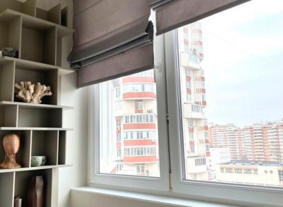 римские шторы · гостиная · проем